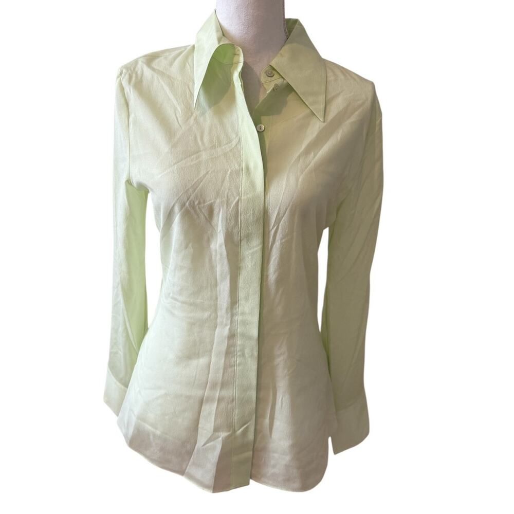 Massimo Dutti Light Green Button-Down Shirt